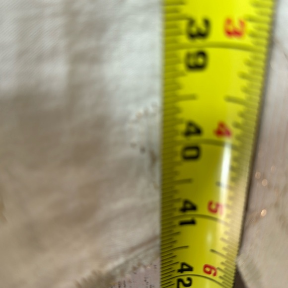 Chicos Jacquard Tiered V Neck Pockets Stretch Soft Lightweight Knee Length Dress - Picture 15 of 16